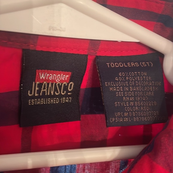 Wrangler Jeans Co Button Down Shirt boys - Picture 2 of 3